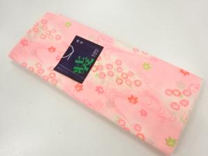 アンティーク　流水に花模様長襦袢地反物